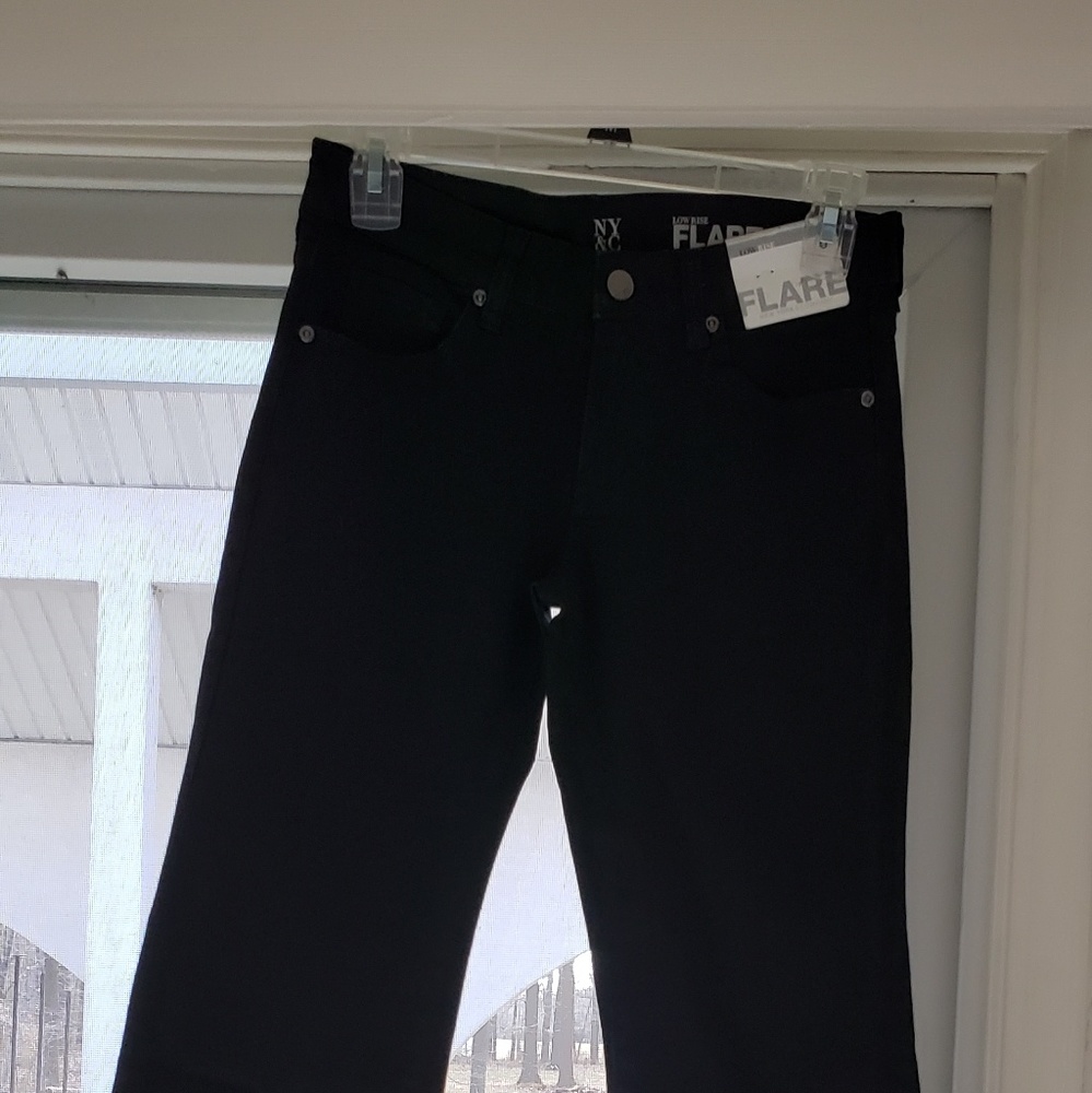 NY&C Low Rise Flare black jeans
